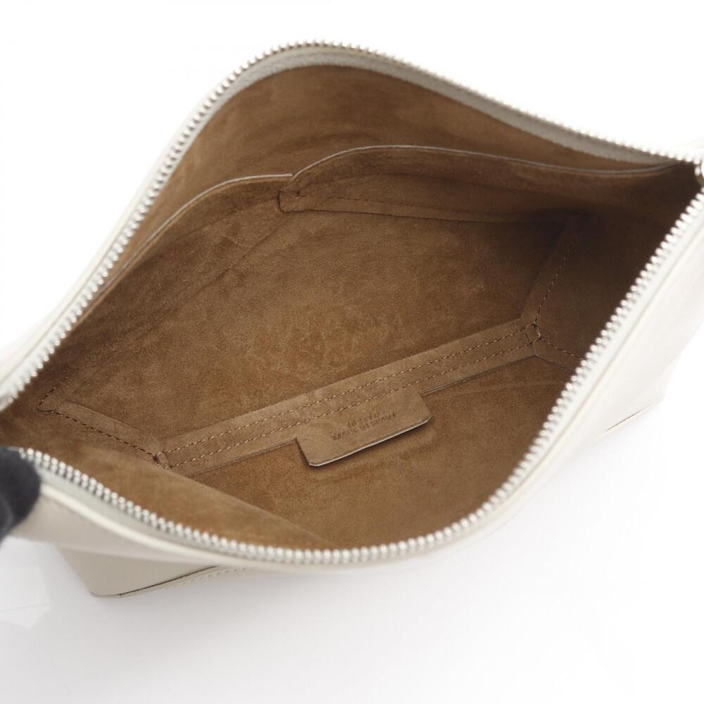 LOEWE Puzzlefold Pouch Clutch Bag Leather White - Picture 3 of 9